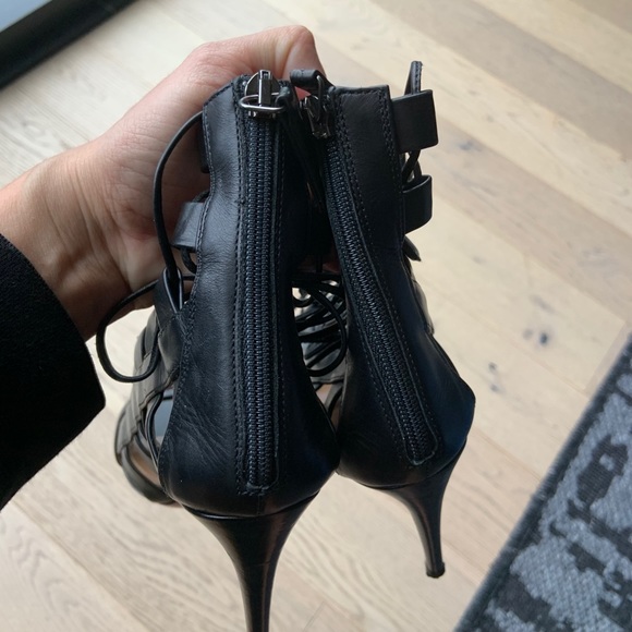 AQUAZZURA - AMAZON LEATHER LACE-UP SANDALS - black - Picture 14 of 16